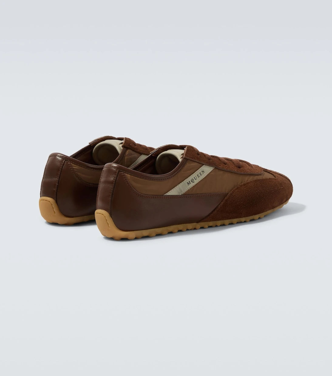 McQueen - Suede-trimmed sneakers