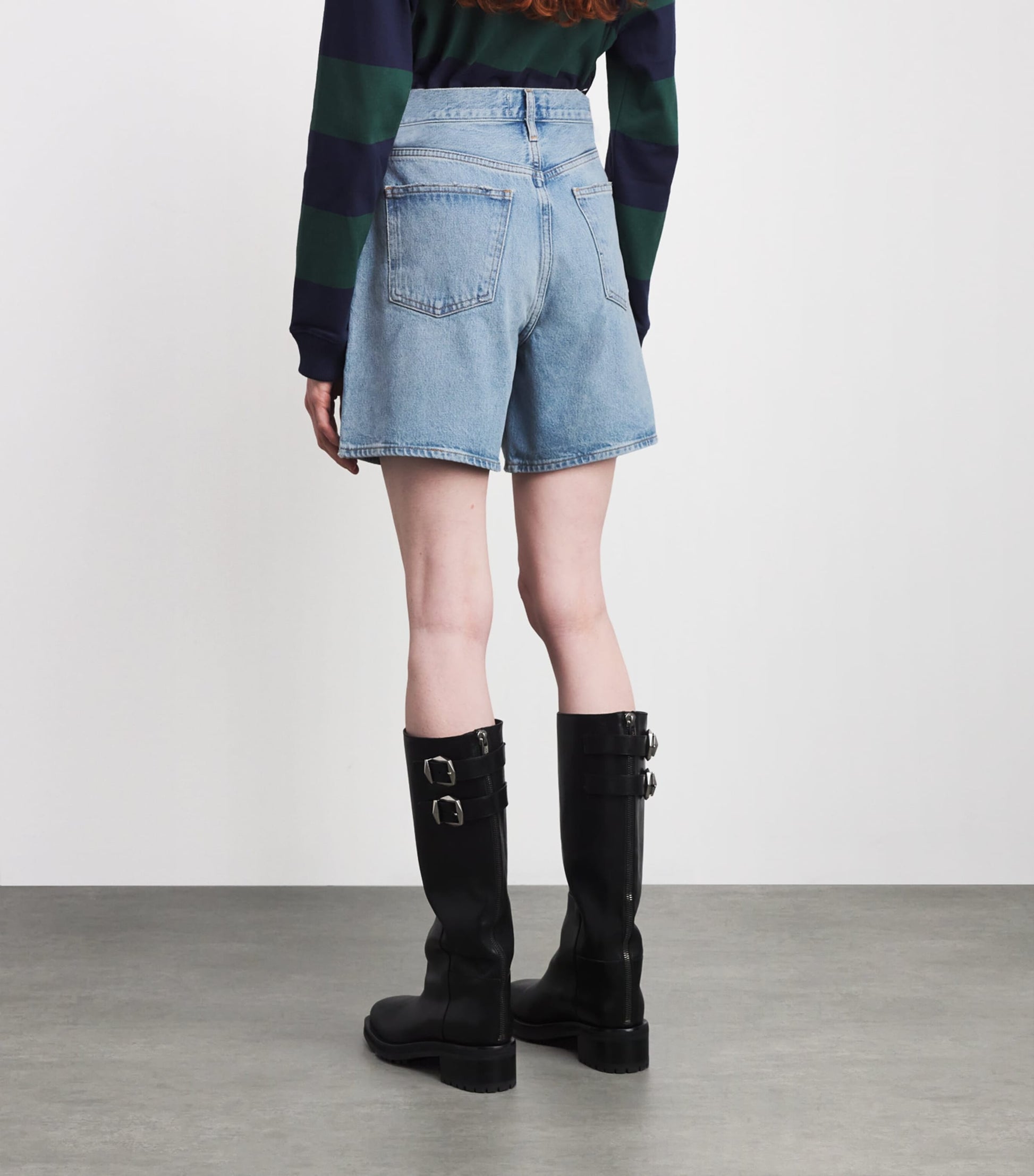 Blue Denim Dame Wide-Leg Shorts