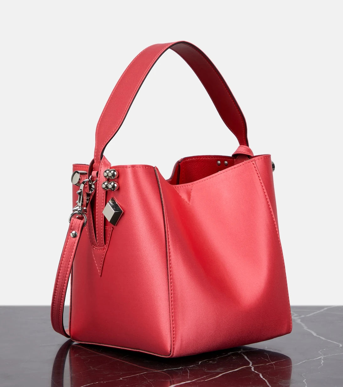 Christian Louboutin - Cabachic Mini satin bucket bag