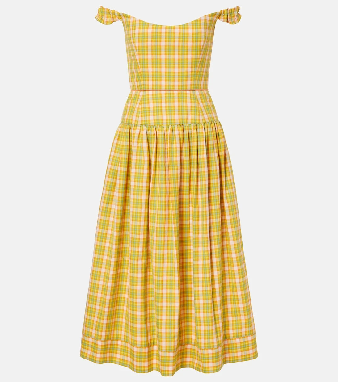 Markarian - Giorgia checked cotton midi dress