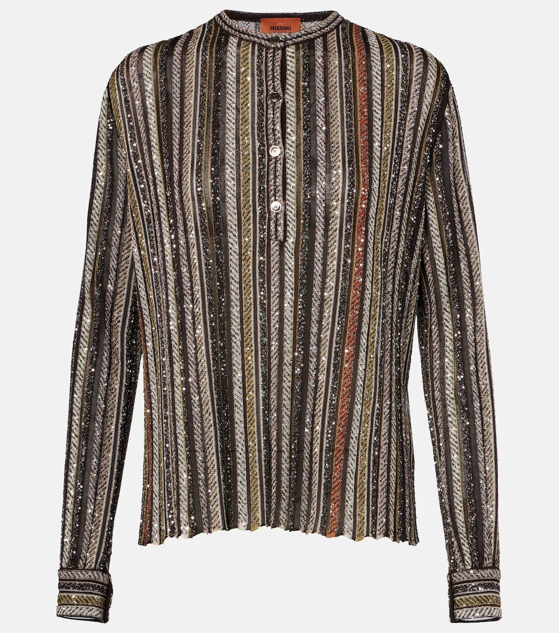Missoni - قميص هينلي مخطط من اللاميه
