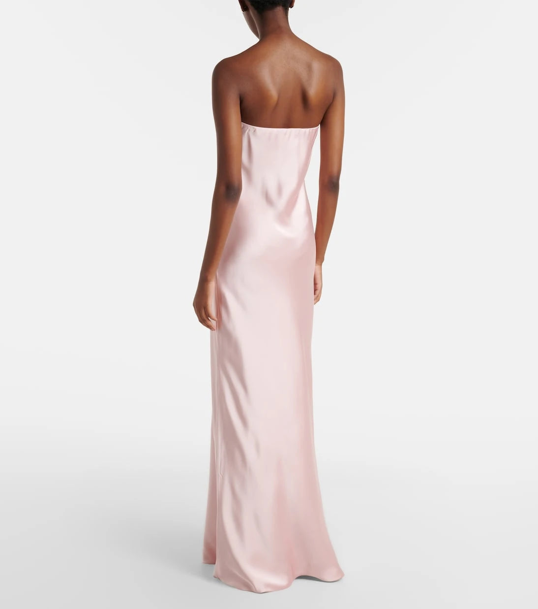 Norma Kamali - Strapless satin maxi dress
