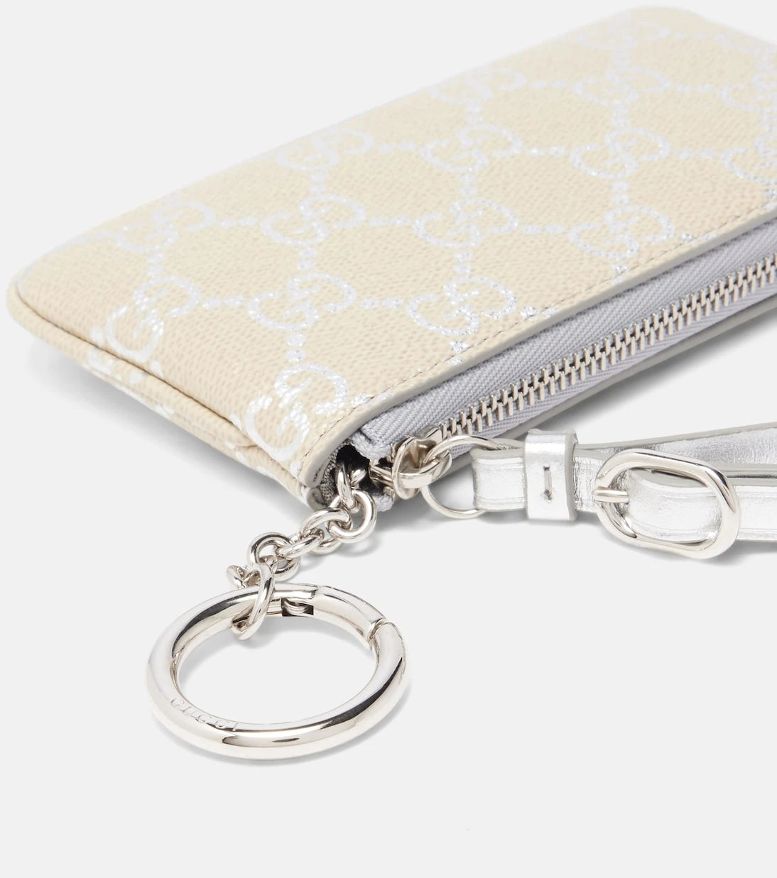 Gucci - GG leather-trimmed pouch