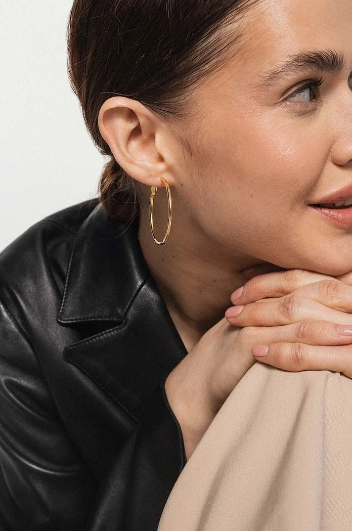 ANIA KRUK TRENDY Altın Kaplama Gümüş Küpeler