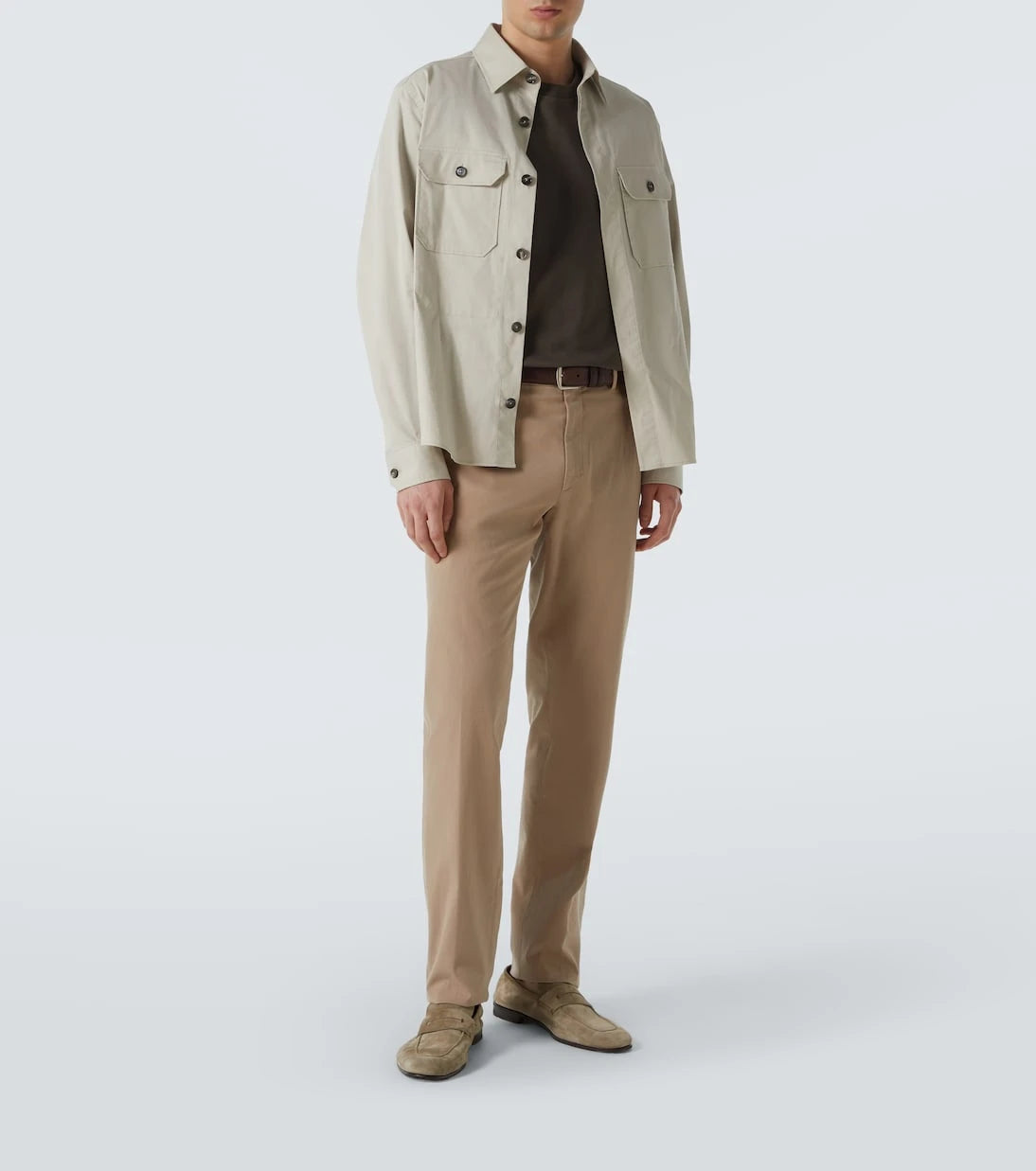 Zegna - Cotton-blend slim pants