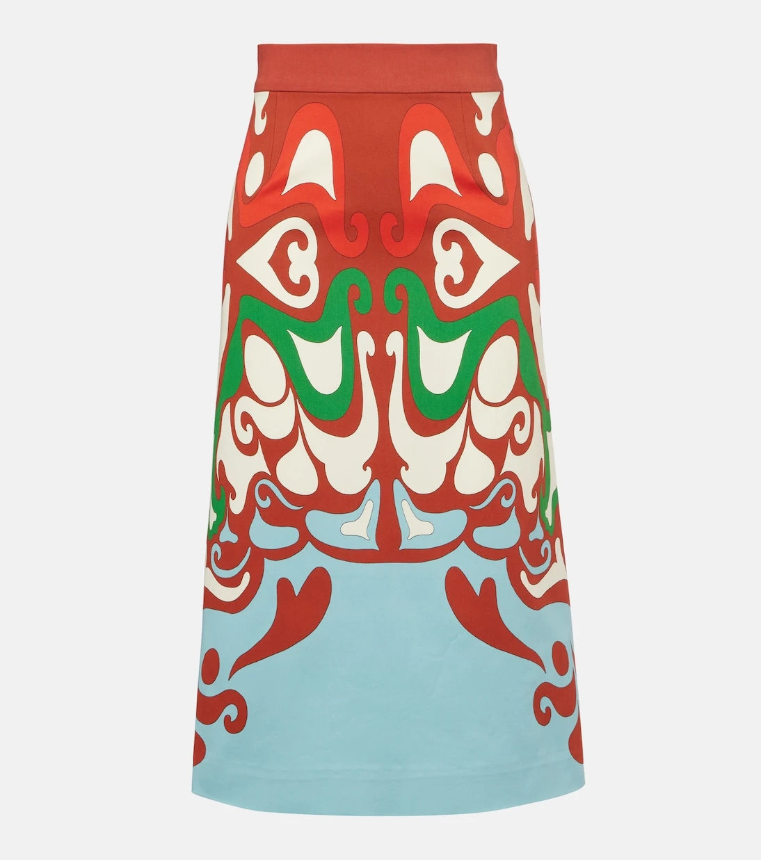 La DoubleJ - Baia printed cotton-blend midi skirt