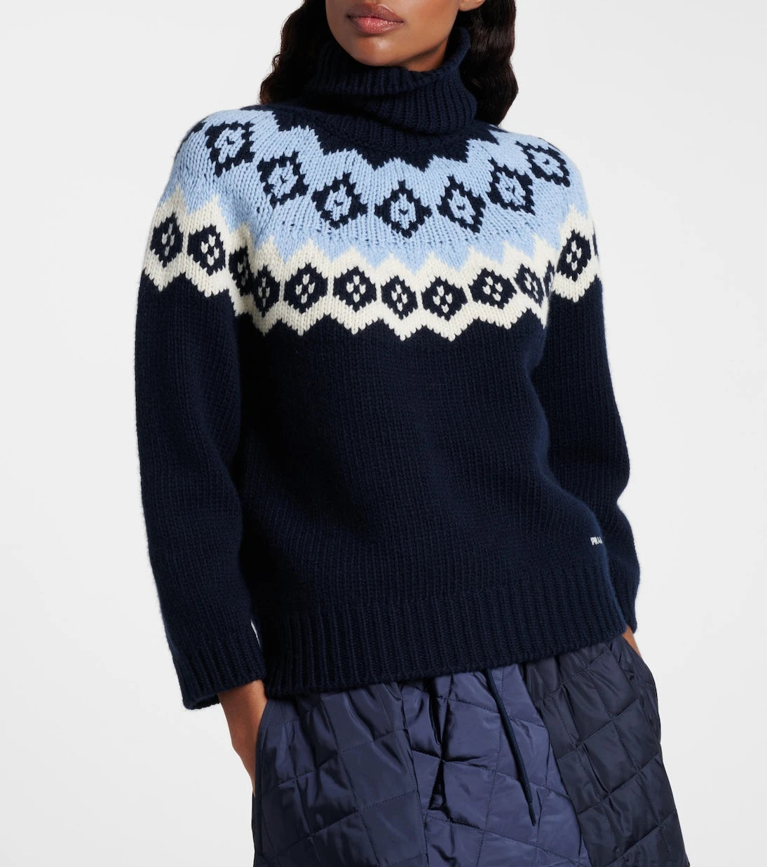 Prada - Fair Isle wool and cashmere sweater