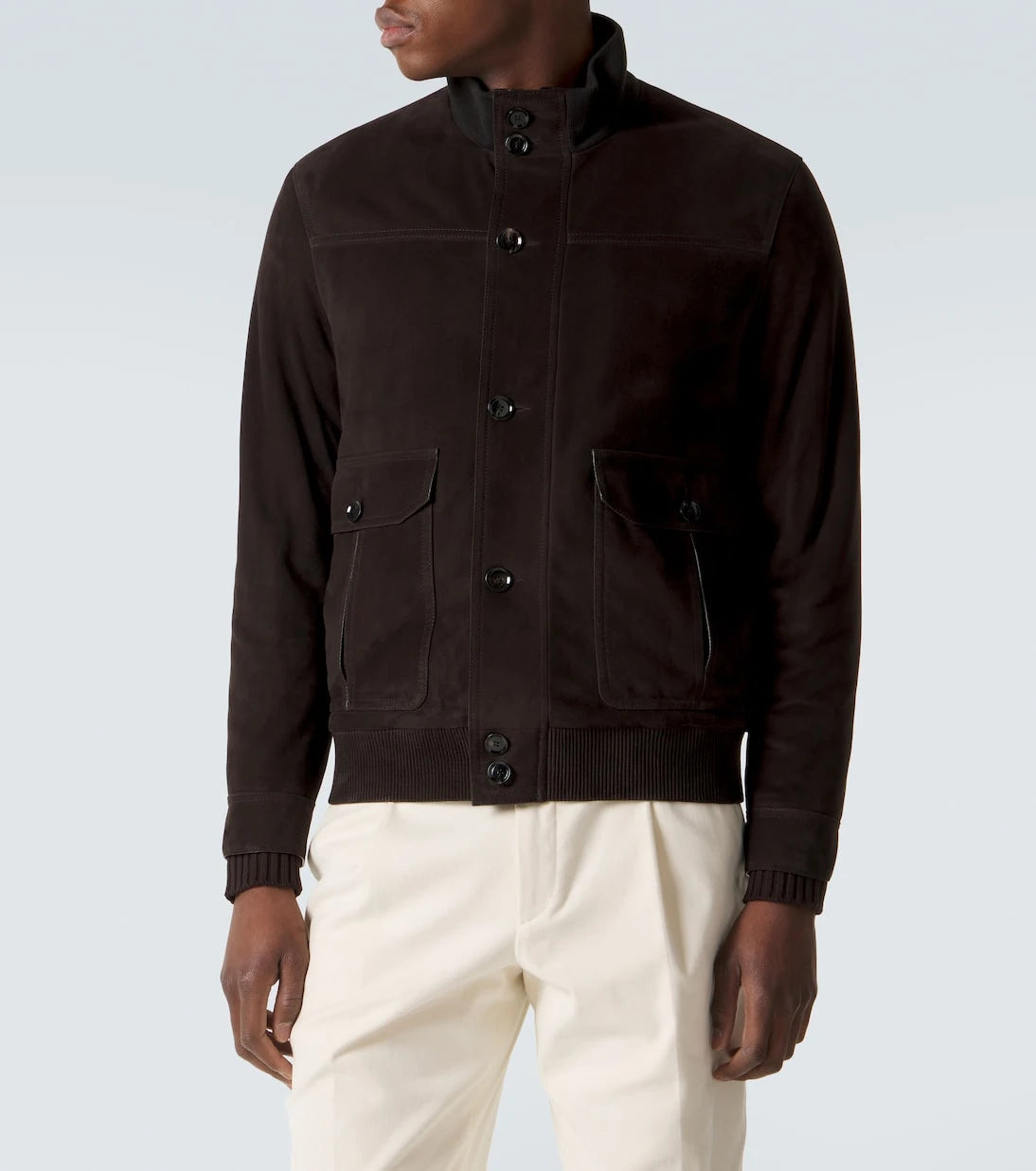 Brioni - Suede bomber jacket
