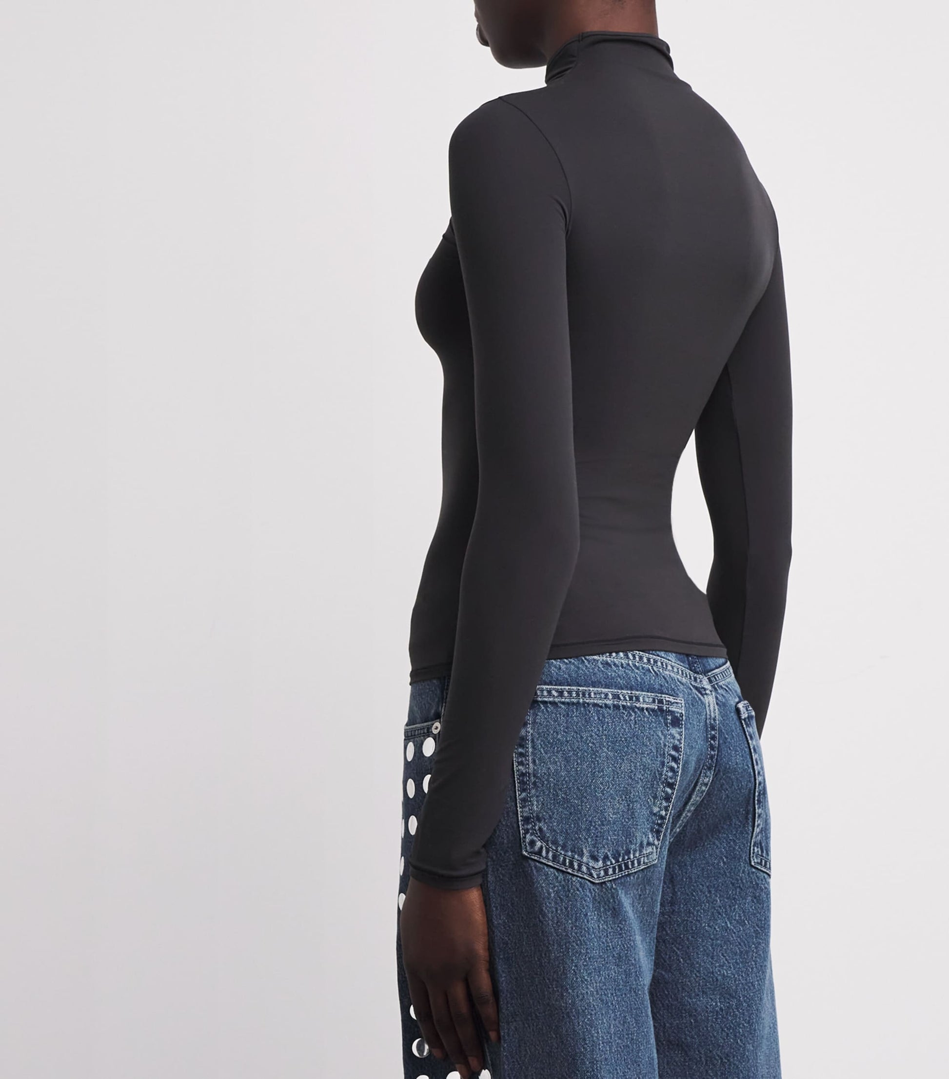 Skims Black Fits Everyone Rollneck Top