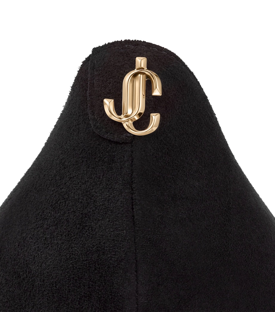 Jimmy Choo Black Love 85 Suede Pumps