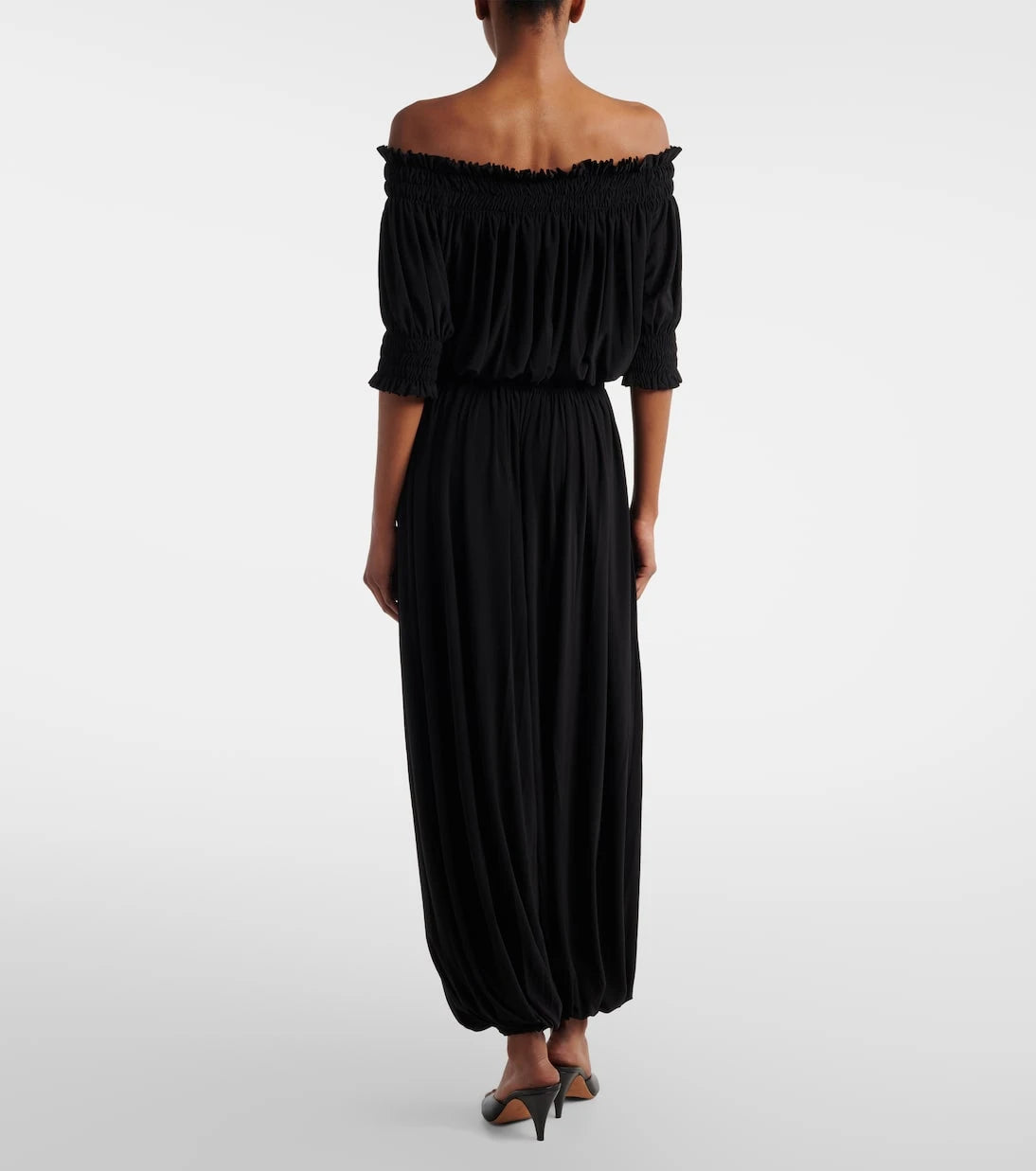 Norma Kamali - Off-shoulder jersey jumpsuit