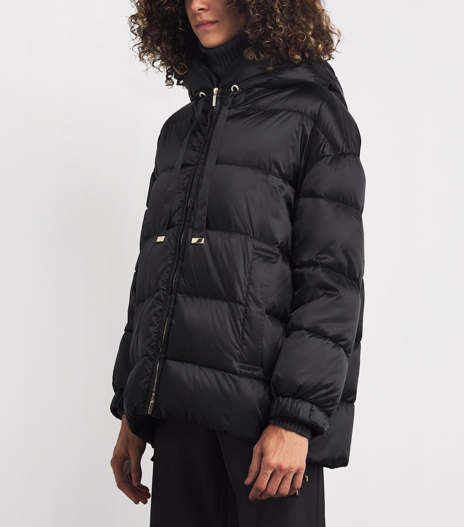 Max Mara Black Water-Repellent Down Puffer Jacket