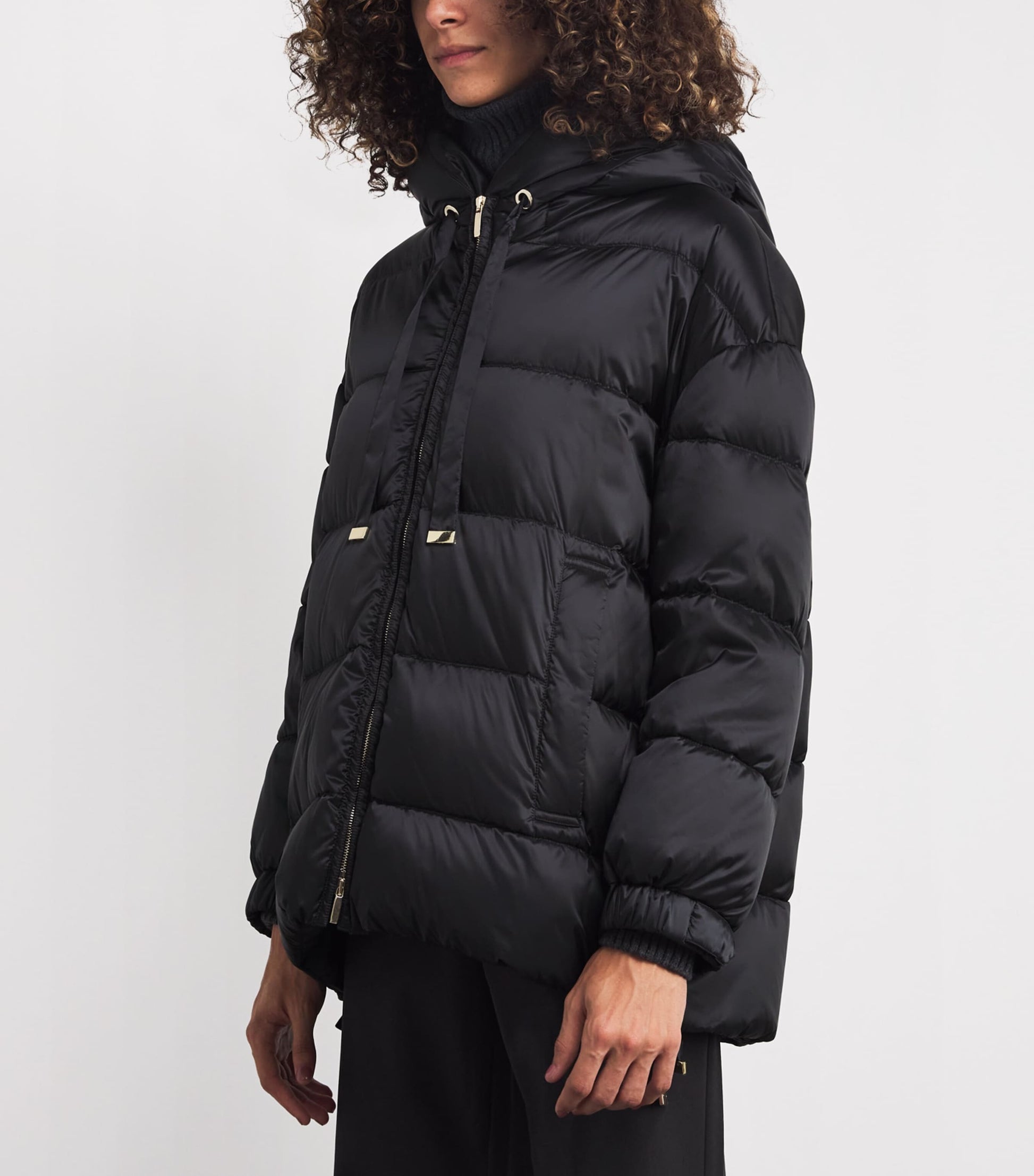 Max Mara Black Water-Repellent Down Puffer Jacket