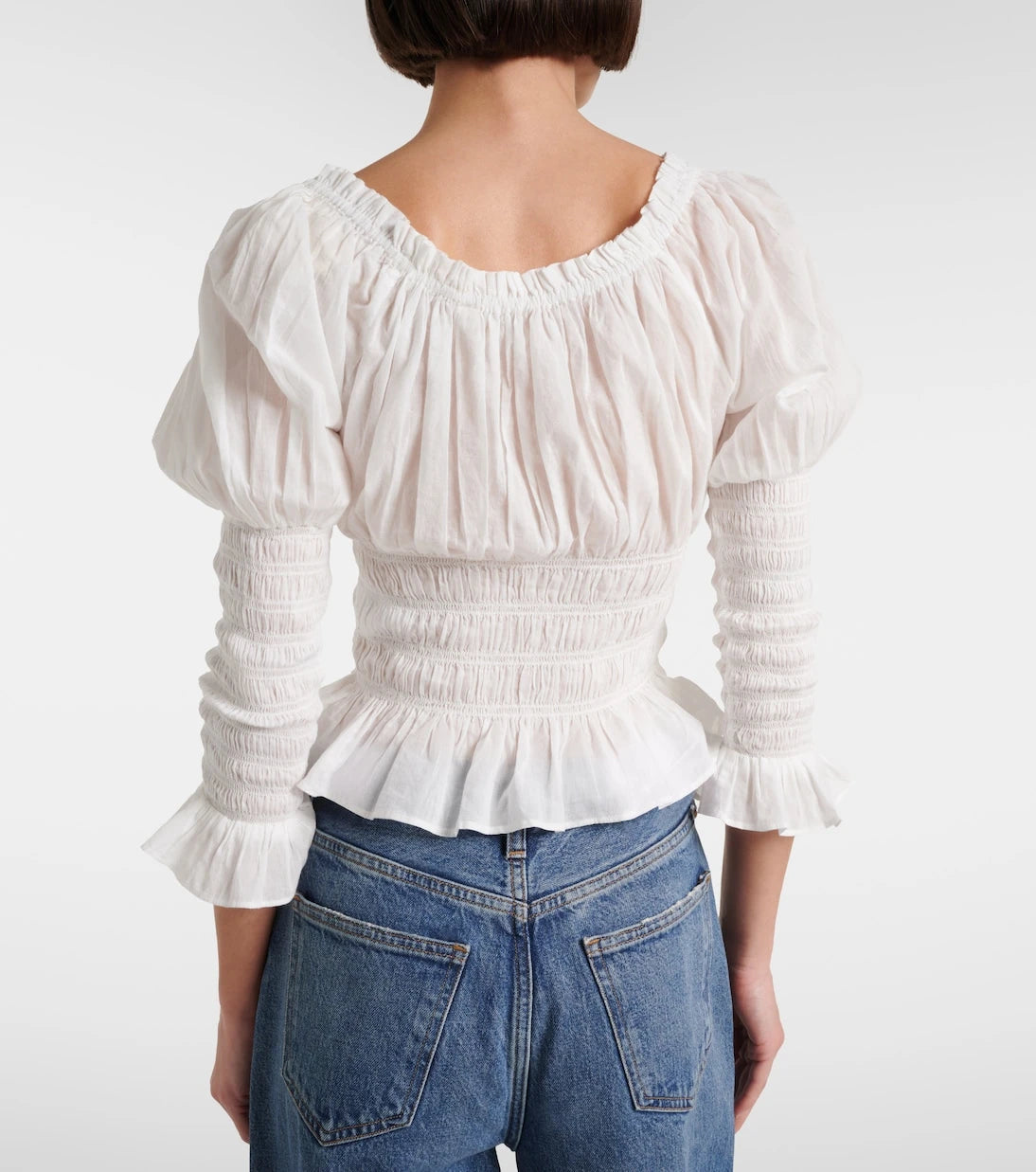 Dôen - Baptisia shirred cotton voile top
