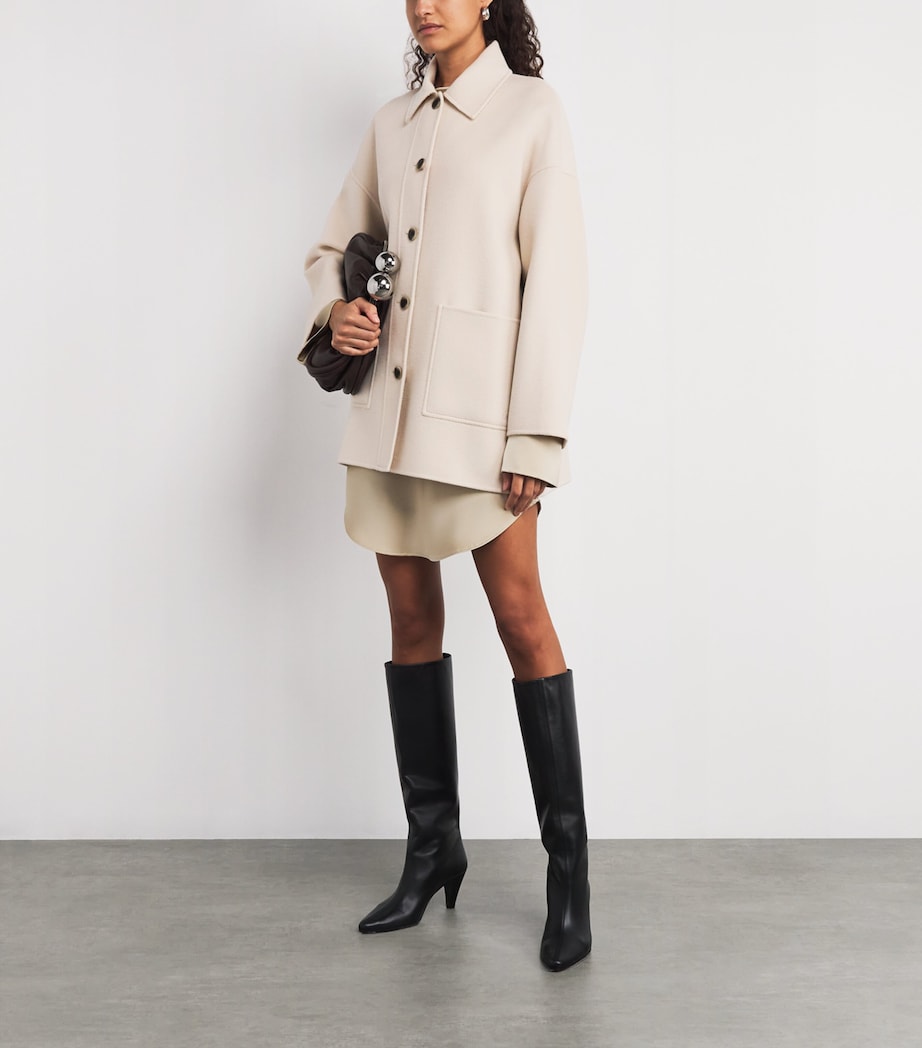 MAX&Co. White Wool-Blend Jacket