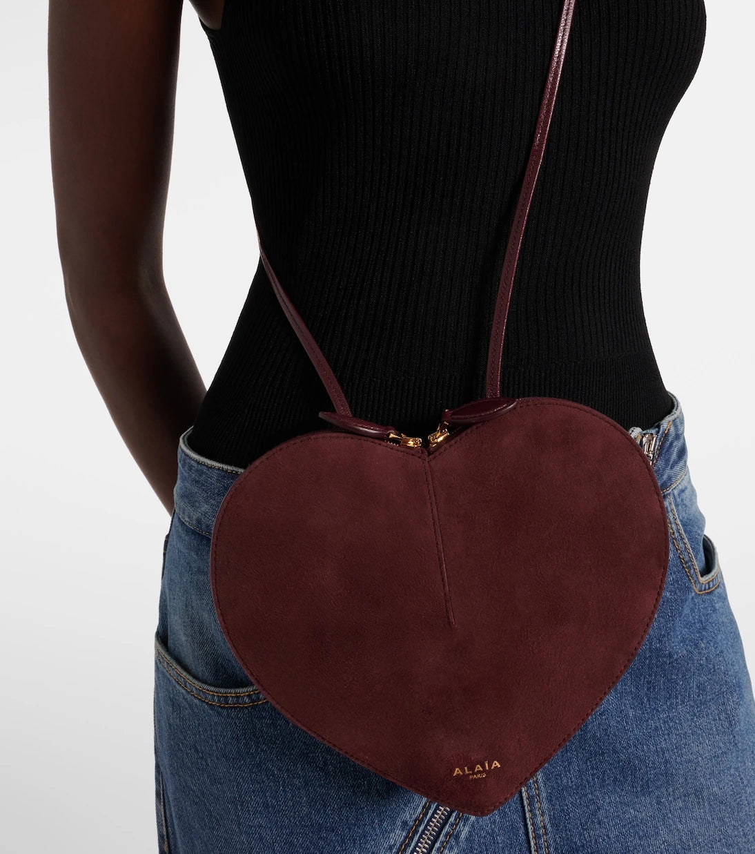Alaïa - Le Cœur suede shoulder bag
