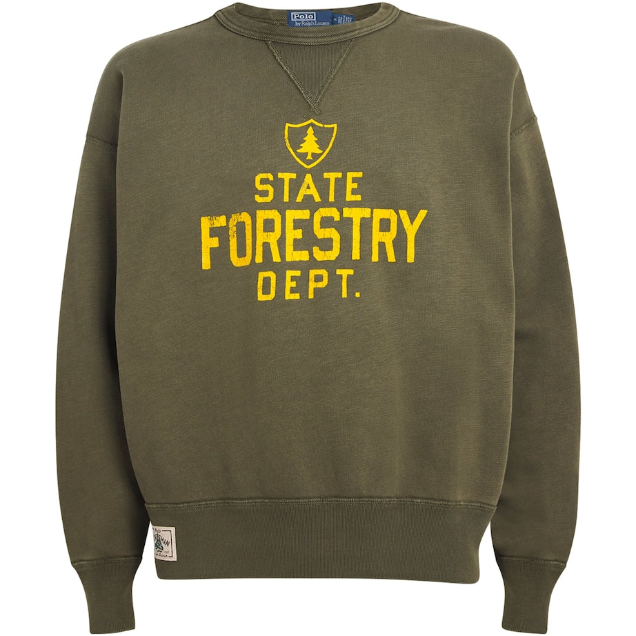 Polo Ralph Lauren Green Cotton-Blend Forestry Graphic Sweatshirt