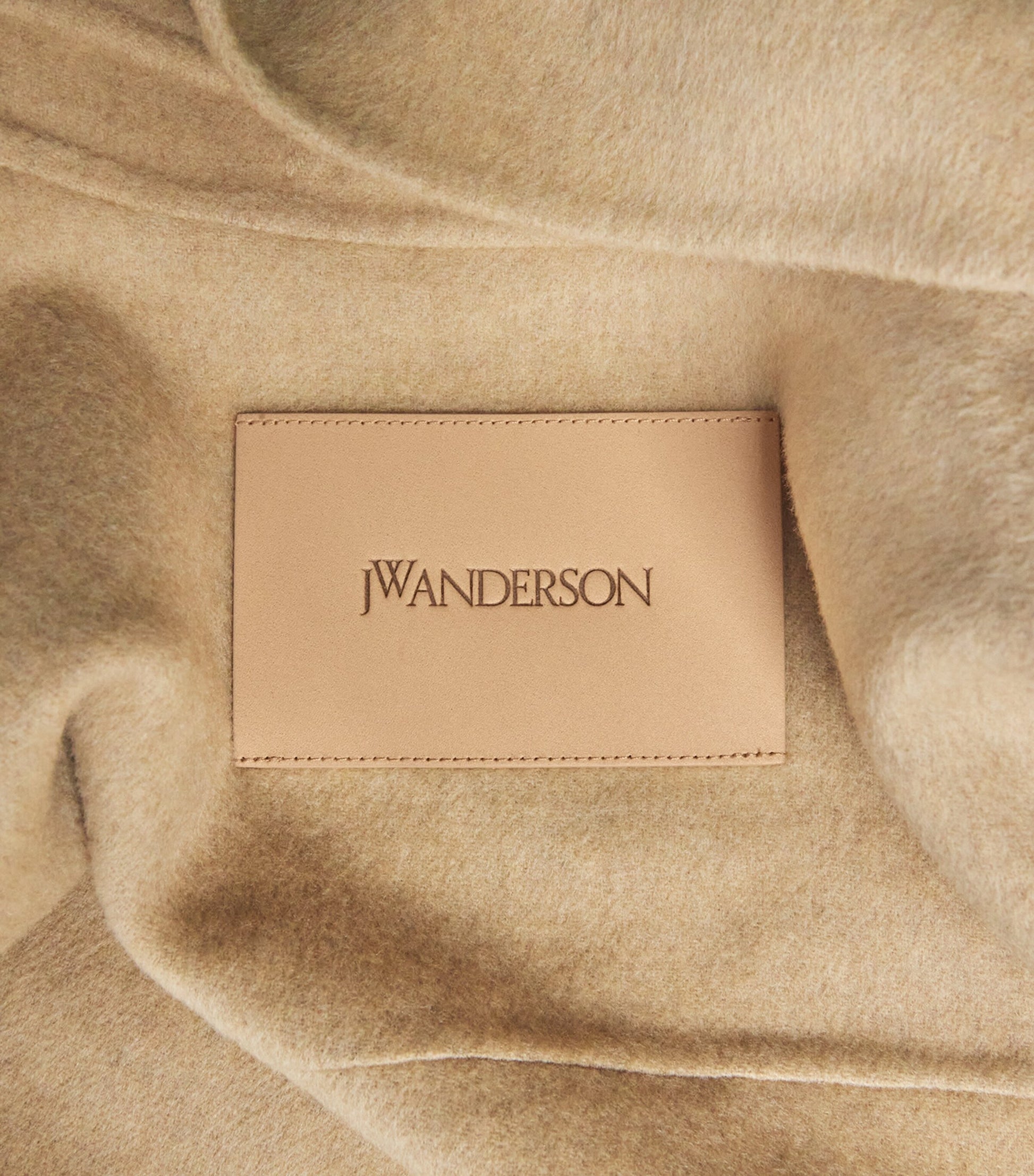 Beige Oversized Wool Shirt Jacket