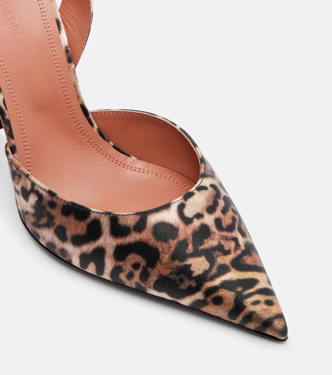 Amina Muaddi - Holli 95 satin slingback pumps