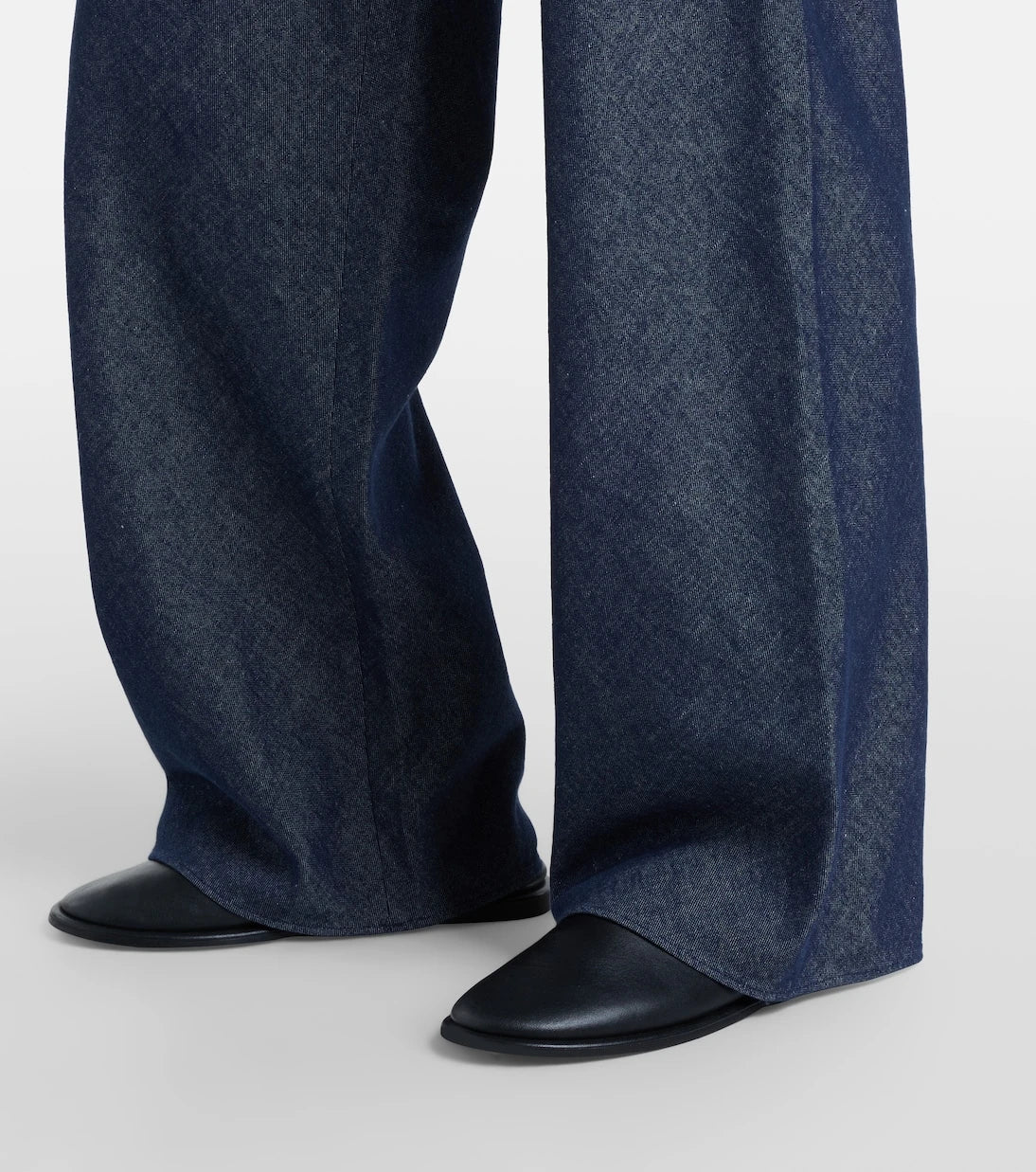 Vince - Colette cotton and linen chambray wide-leg pants