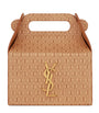 Saint Laurent Beige Embossed Take-Away Box Bag