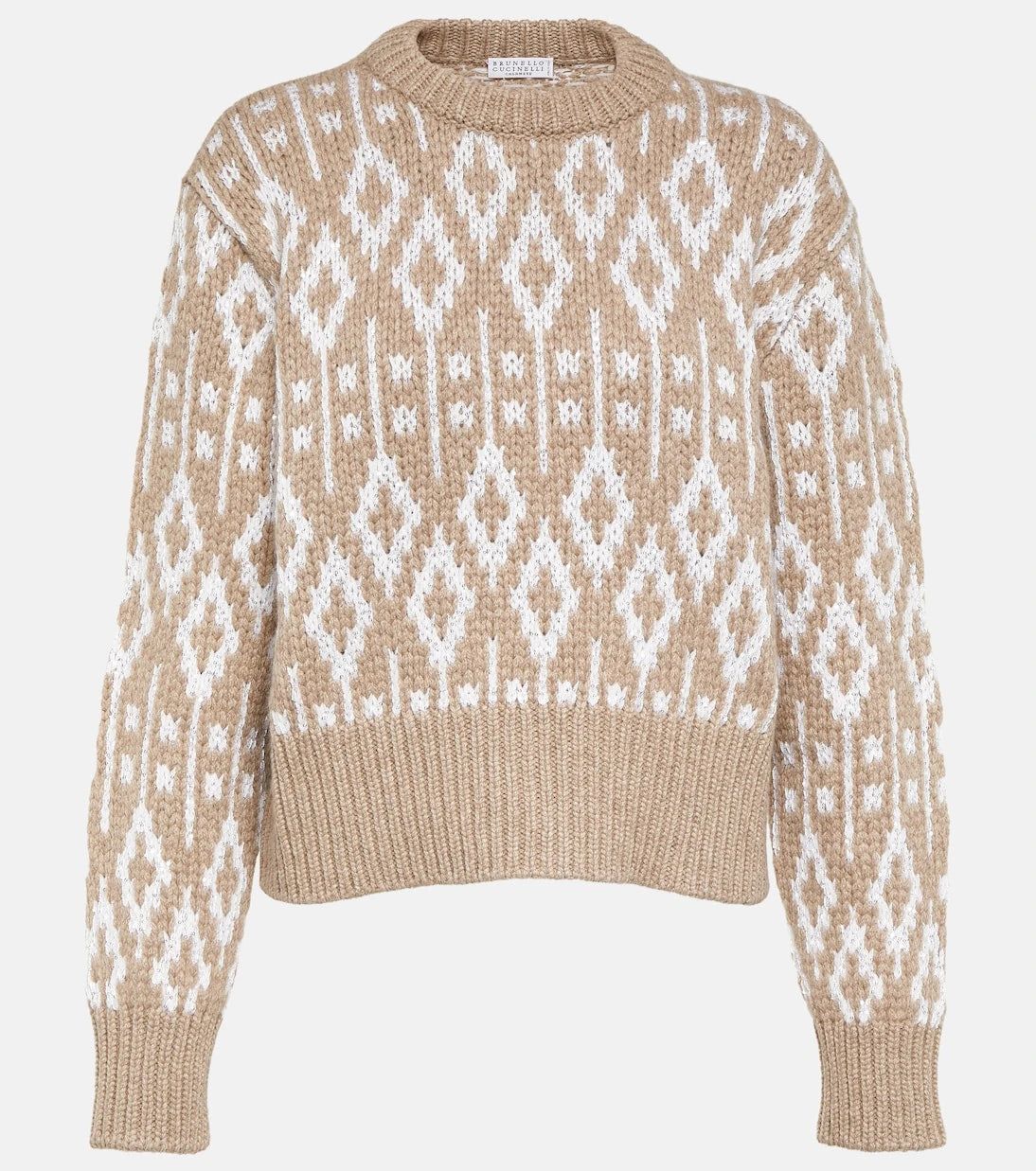 Brunello Cucinelli - Jacquard cashmere sweater