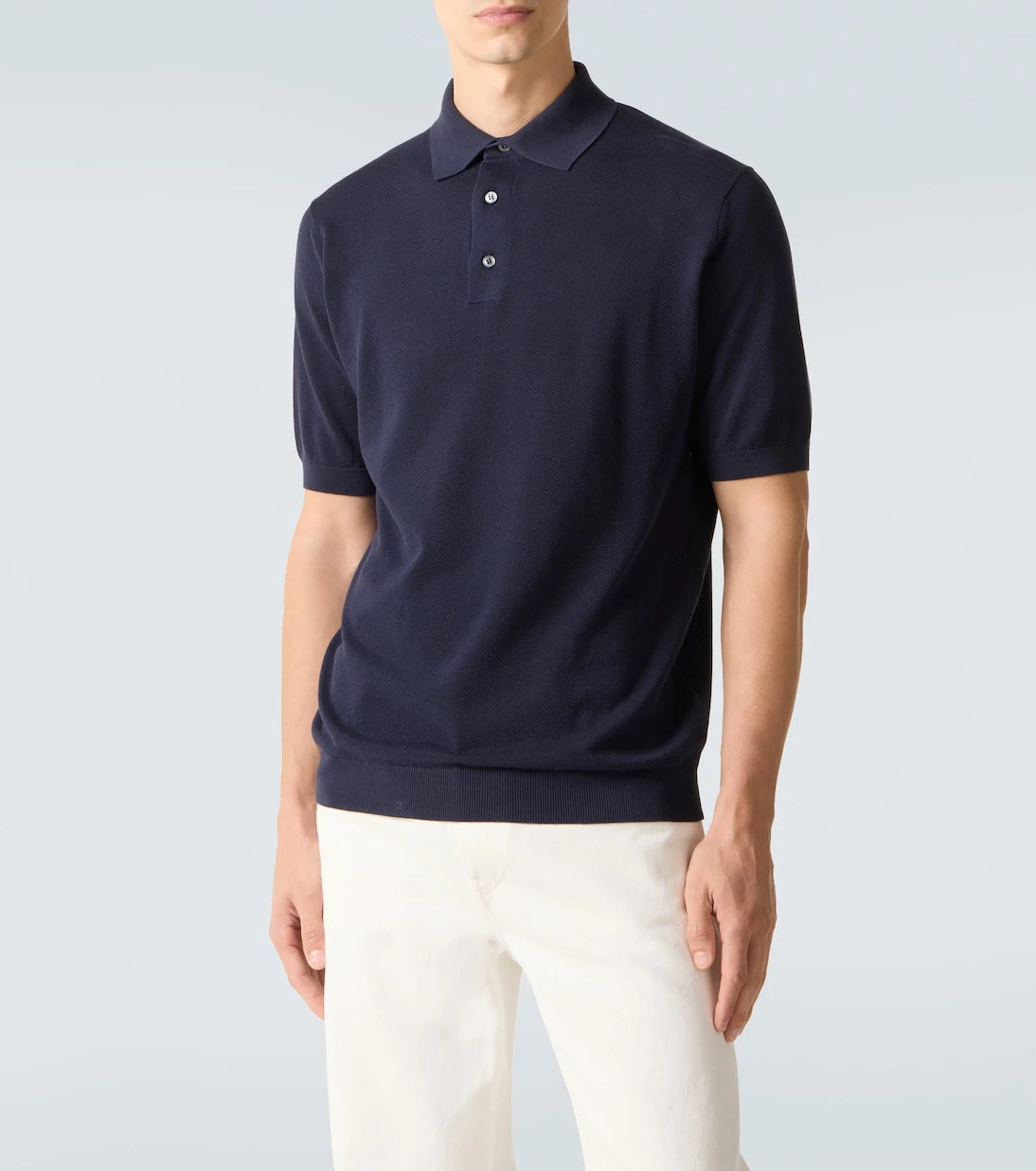 Lardini - Cotton piqué polo shirt