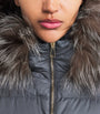 Fabiana Filippi Grey Fox Fur-Trim Puffer Jacket