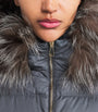 Fabiana Filippi Grey Fox Fur-Trim Puffer Jacket