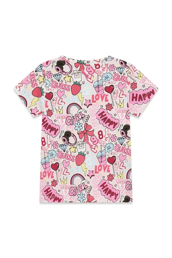 Guess Çocuklar için pamuklu elastanlı tişört