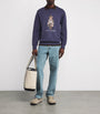 Blue Cotton-Blend Heritage Polo Bear Sweatshirt