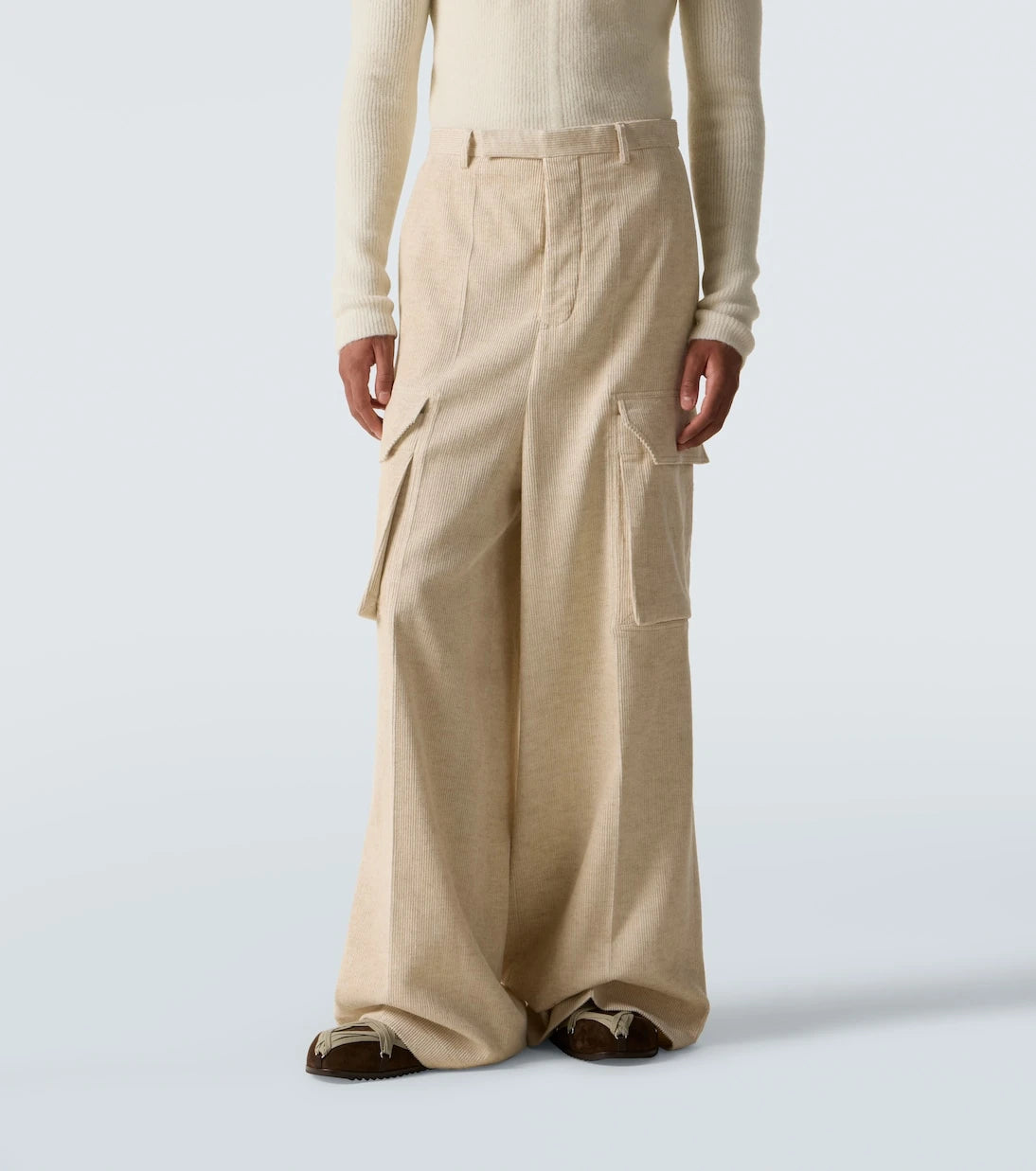 Rick Owens - Firebanks cotton and linen cargo pants