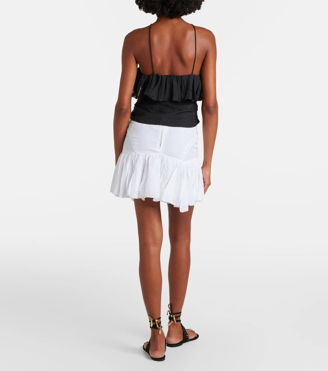 Marant Etoile - Daneen ruffled cotton-blend miniskirt