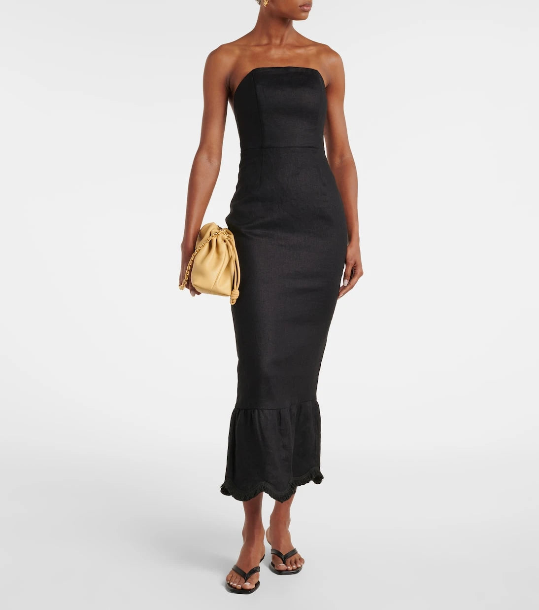 Posse - Essie strapless linen gown