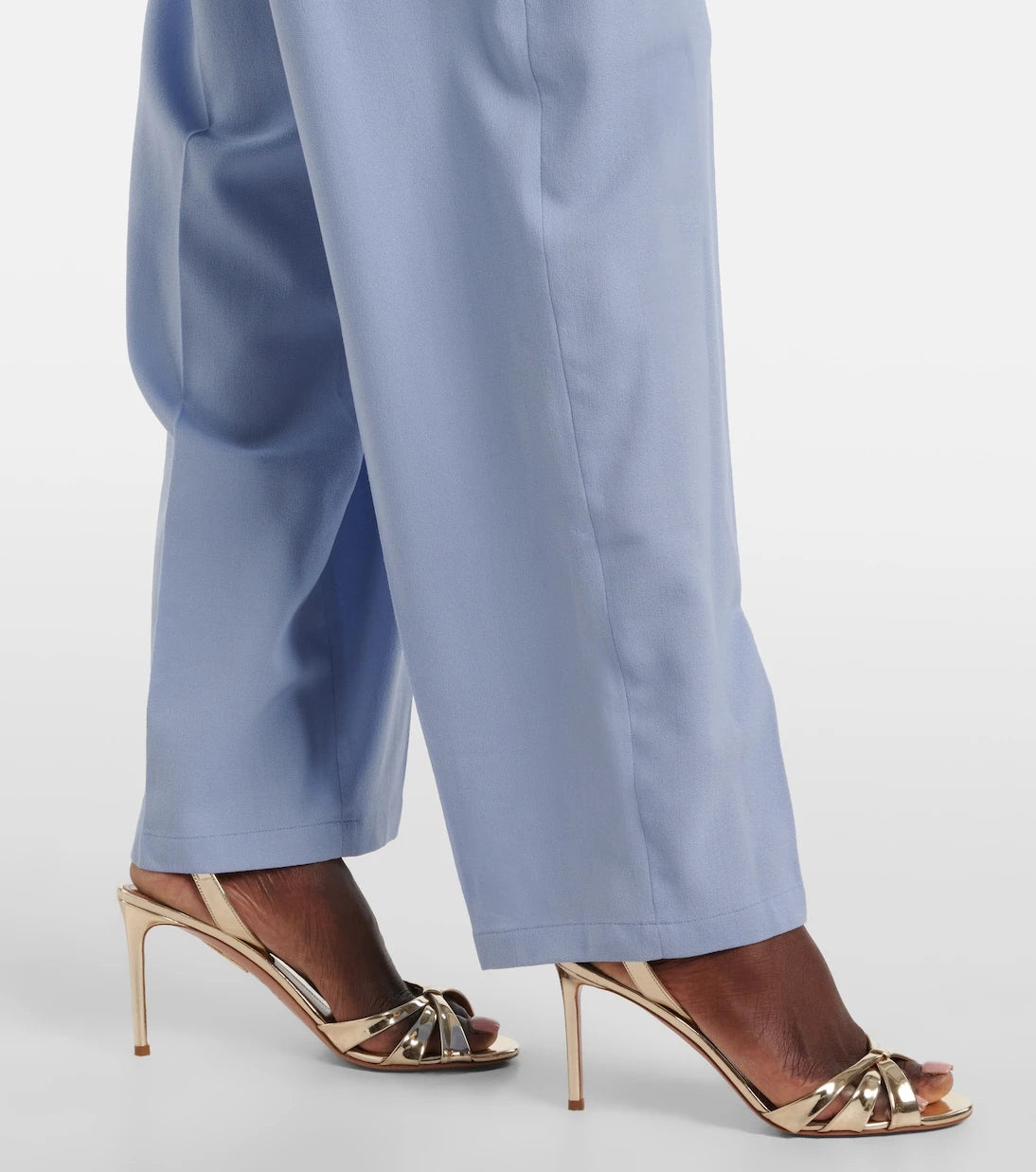 Joseph - Bucklel wool crêpe wide-leg pants