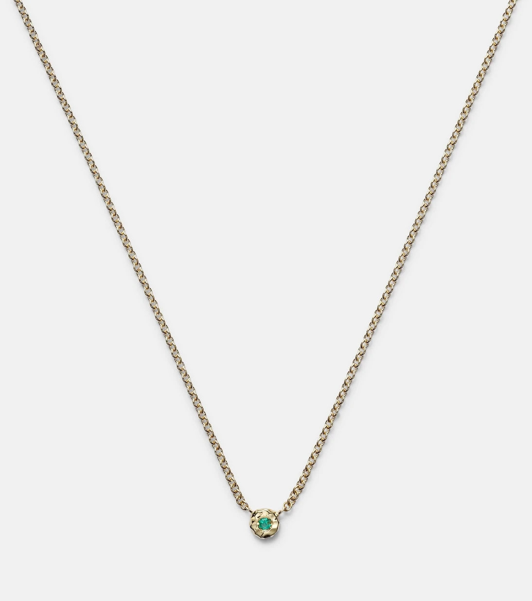 Octavia Elizabeth - Nesting Gem 18kt gold necklace with emerald