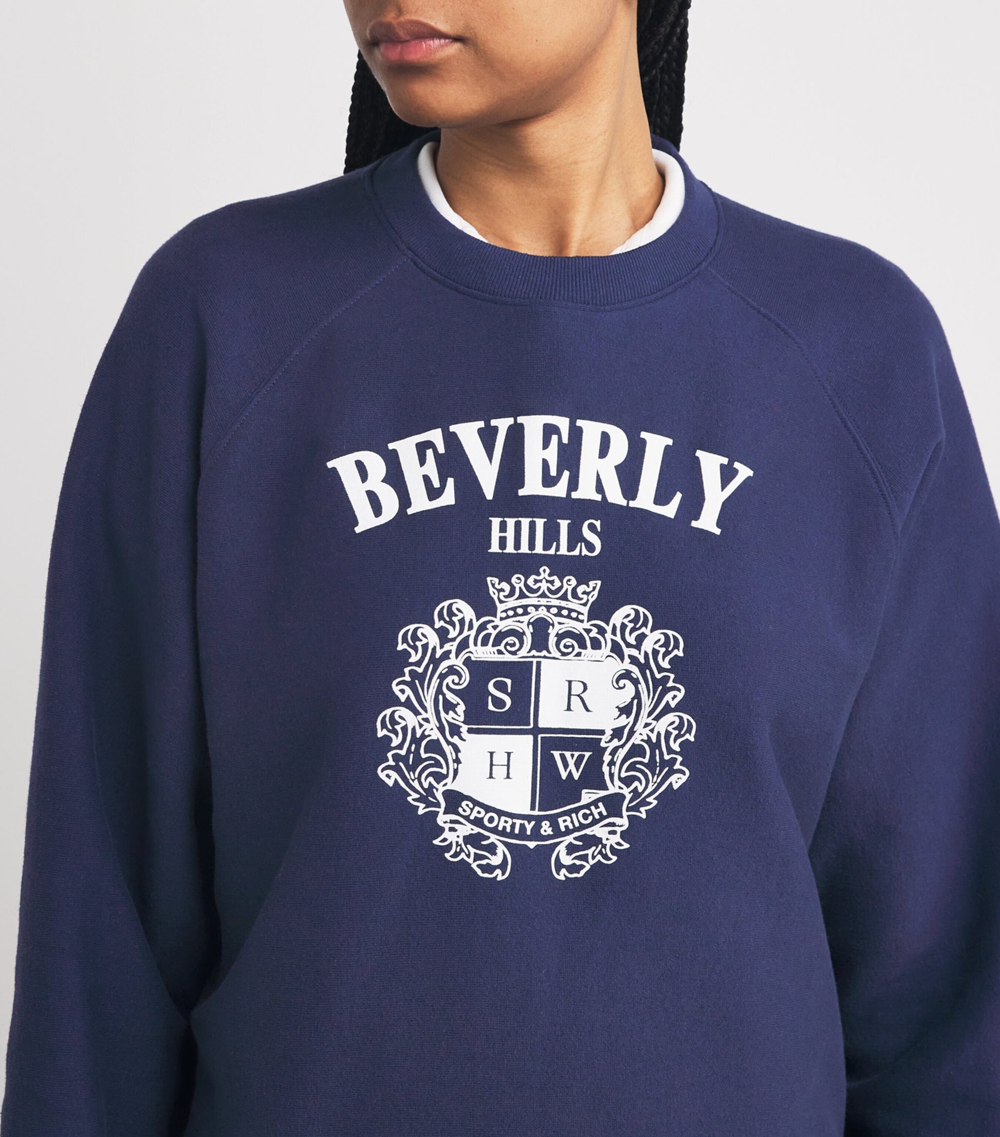Navy Beverly Hills Crest Sweatshirt