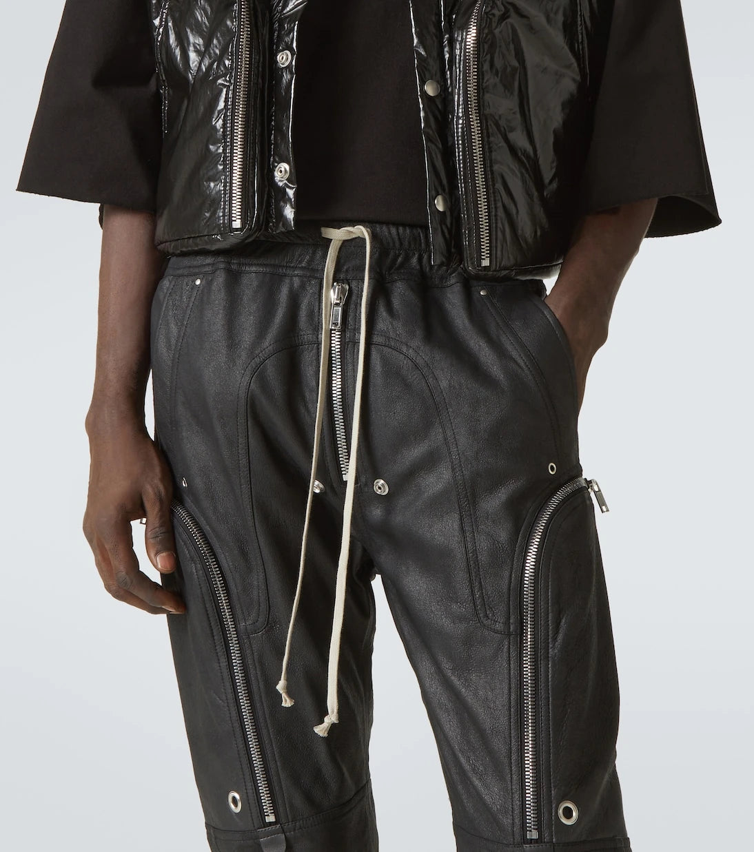 Rick Owens - Bauhaus leather cargo pants