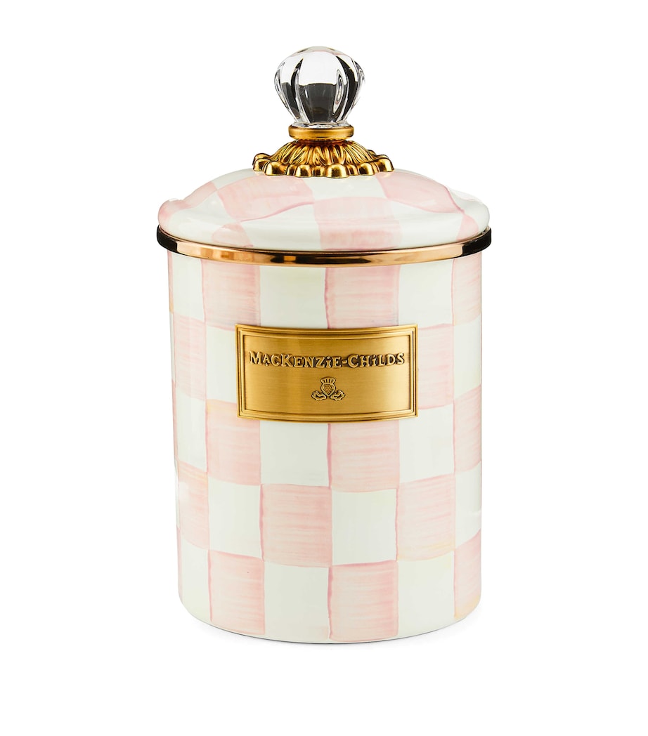 MacKenzie-Childs Medium Rosy Check Canister (12cm)