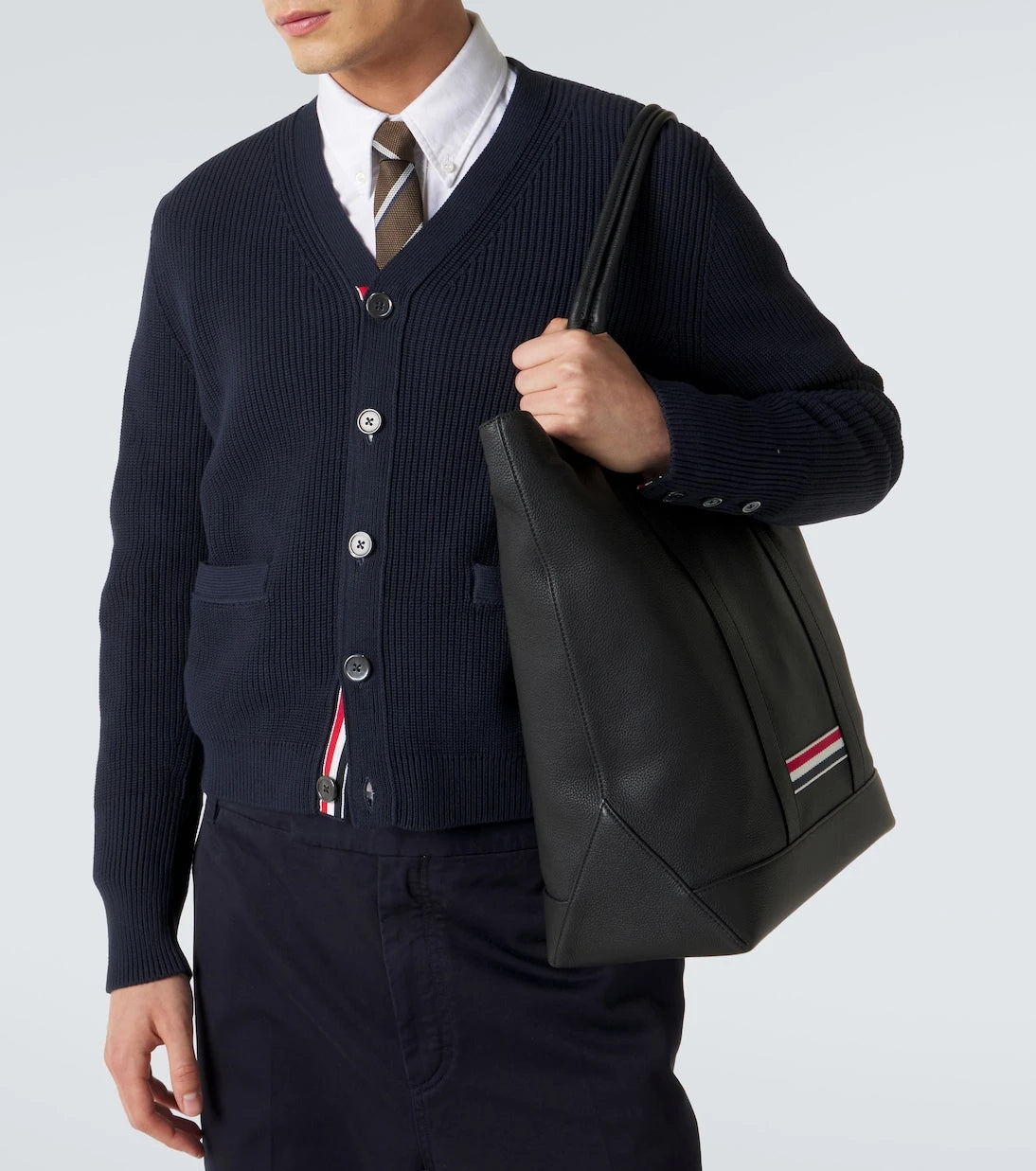 Thom Browne - Leather tote bag