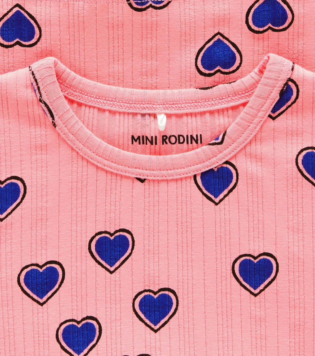 Mini Rodini - Outlined Hearts cotton-blend T-shirt