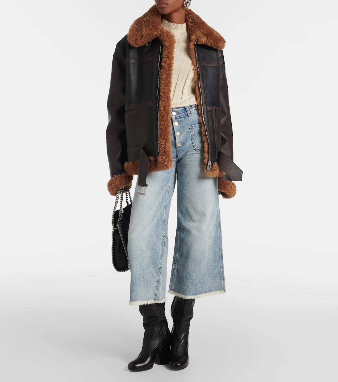 Stella McCartney - High-rise cropped flared jeans