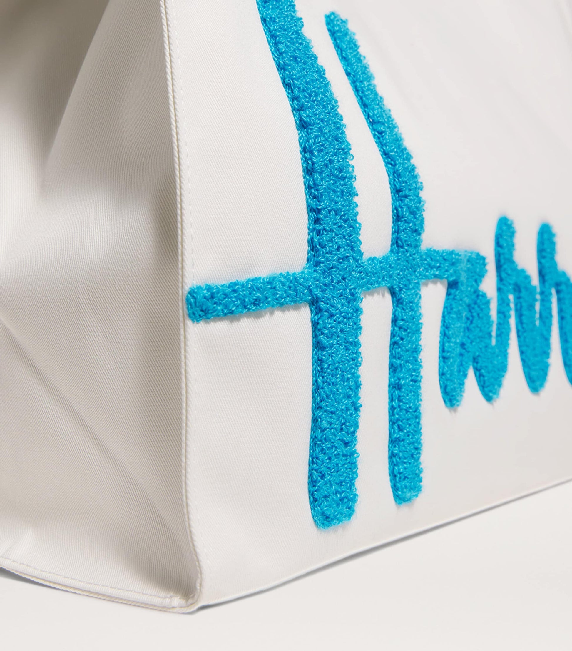 Harrods Blue Large Cotton Logo Tote Bag