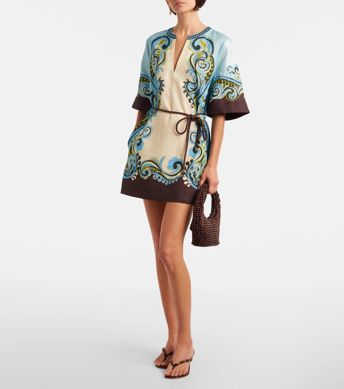 Alémais - Natalia printed linen minidress
