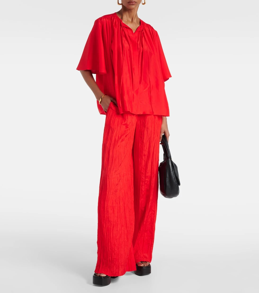 Joseph - Thoresby plissé silk palazzo pants