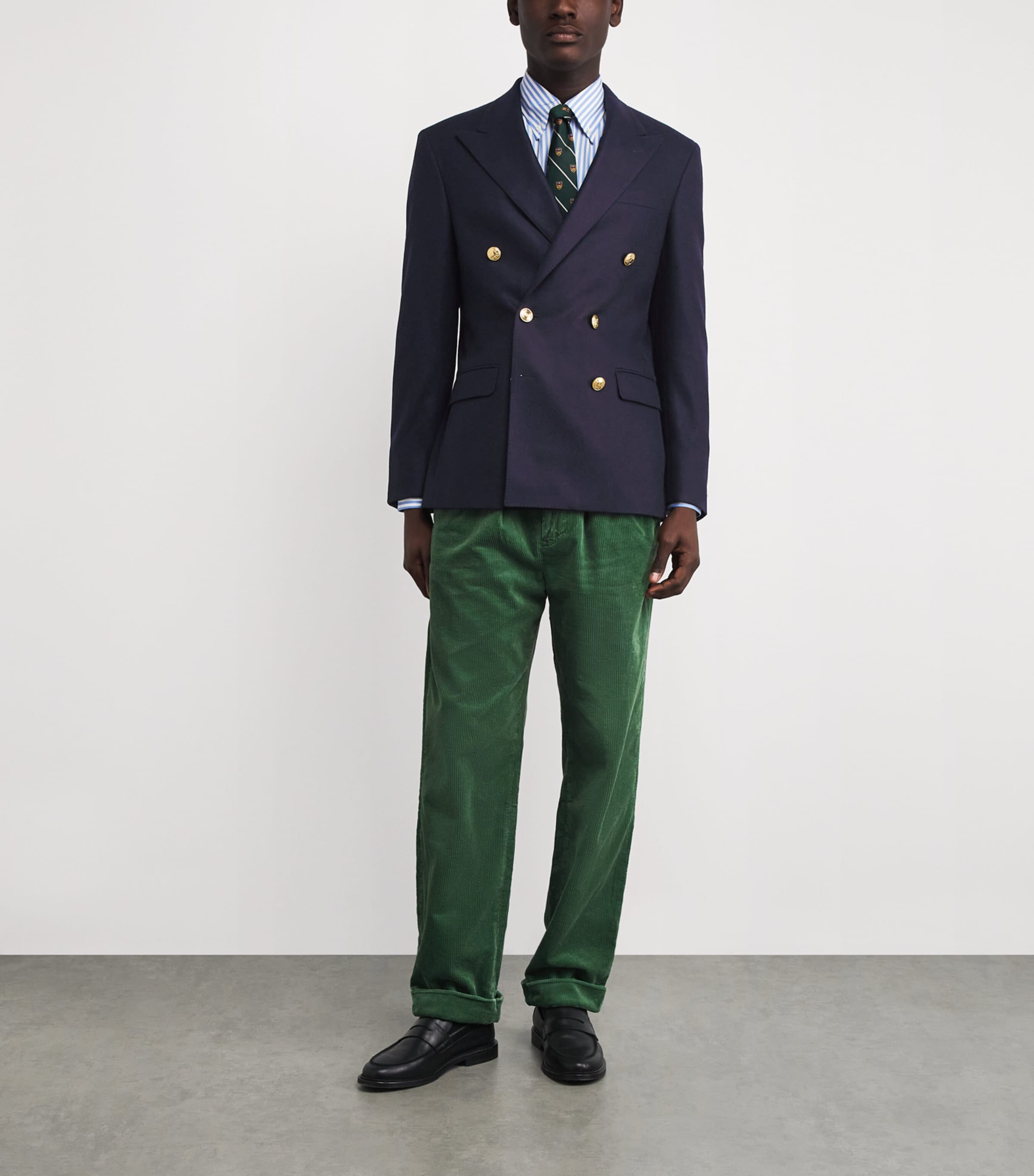 Wool Double-Breasted Blazer NAVY