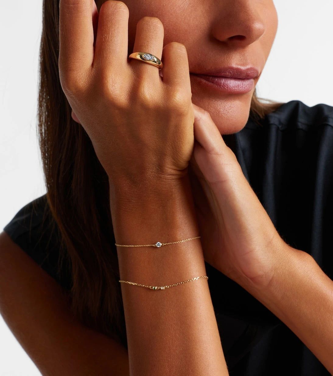 Stone and Strand - Muse 10kt gold ring with diamonds