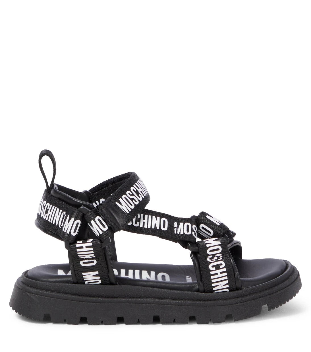 Moschino Kids - Logo leather-trimmed sandals