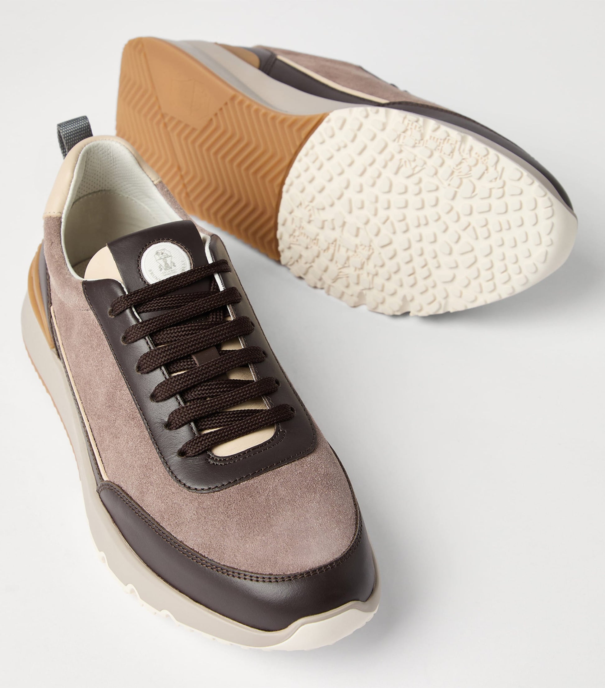 Suede-Calfskin Runner Sneaker