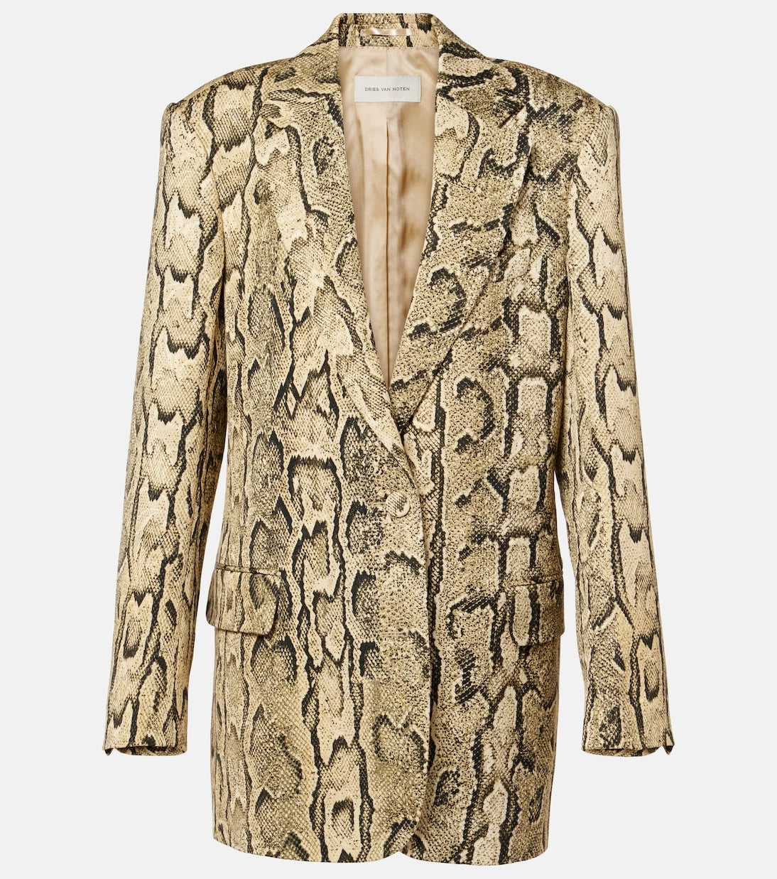 Dries Van Noten - Snake-effect jacquard blazer